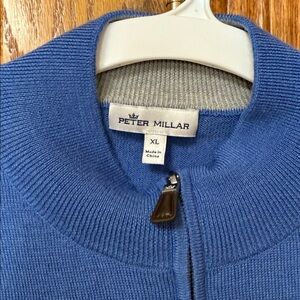 Peter Millar Royal Blue Zip-Up Sweater EUC⛳⛳